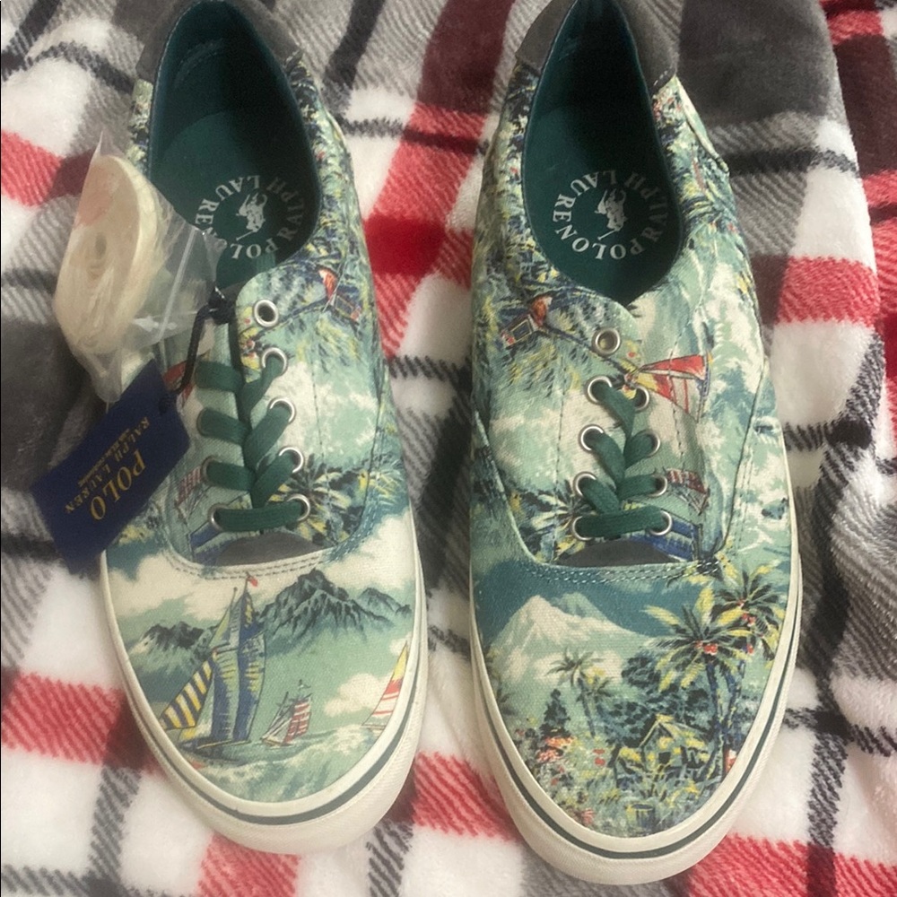 Polo by Ralph Lauren Green Canvas Sneakers